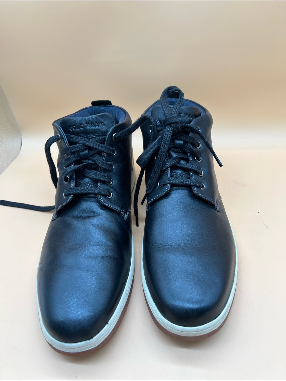 Cole Haan Grand OS Men’s Sz 13 M Leather Chukka Ankle Boots Shoes Black -